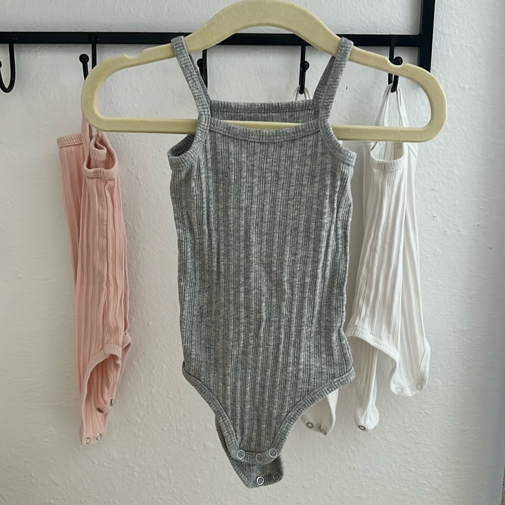 Set of 4 ribbon tank onesies from Dott Child